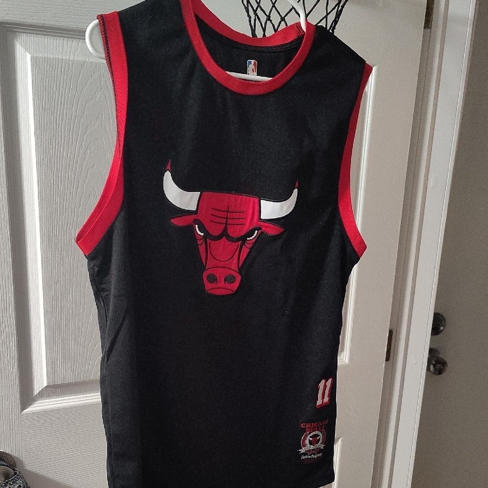 Jordan Black and Red Basketball Jersey